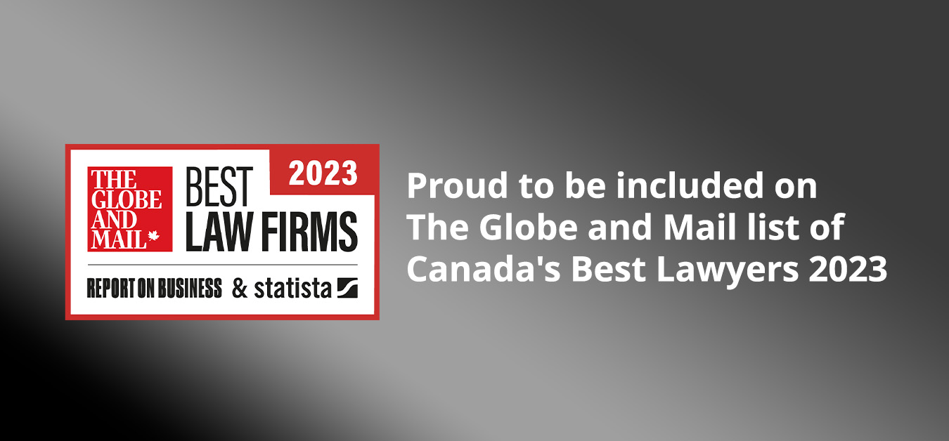Canada's Best Lawyers 2023 - Globe and Mail annual list
