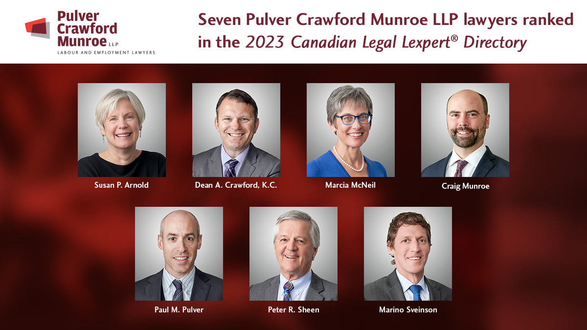 PCM Lawyers featured in the 2023 Canadian Legal Lexpert Directory.
